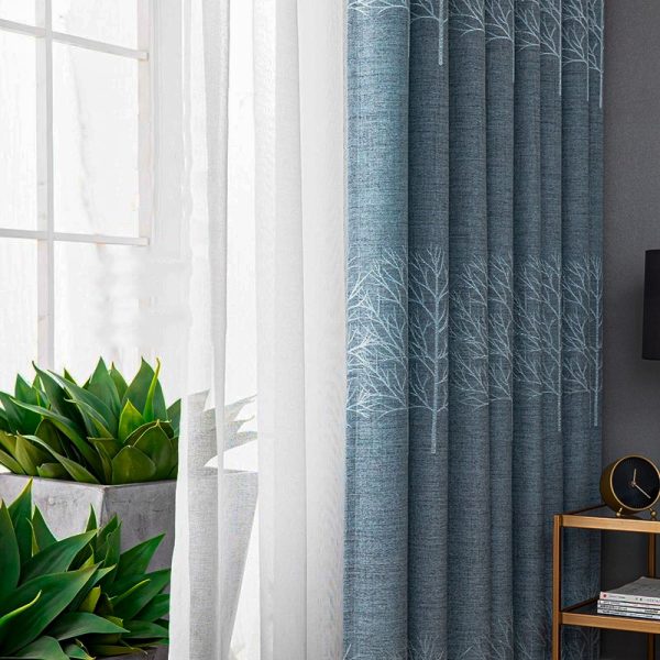 Cortinas Jacquard cortinas everly-acero